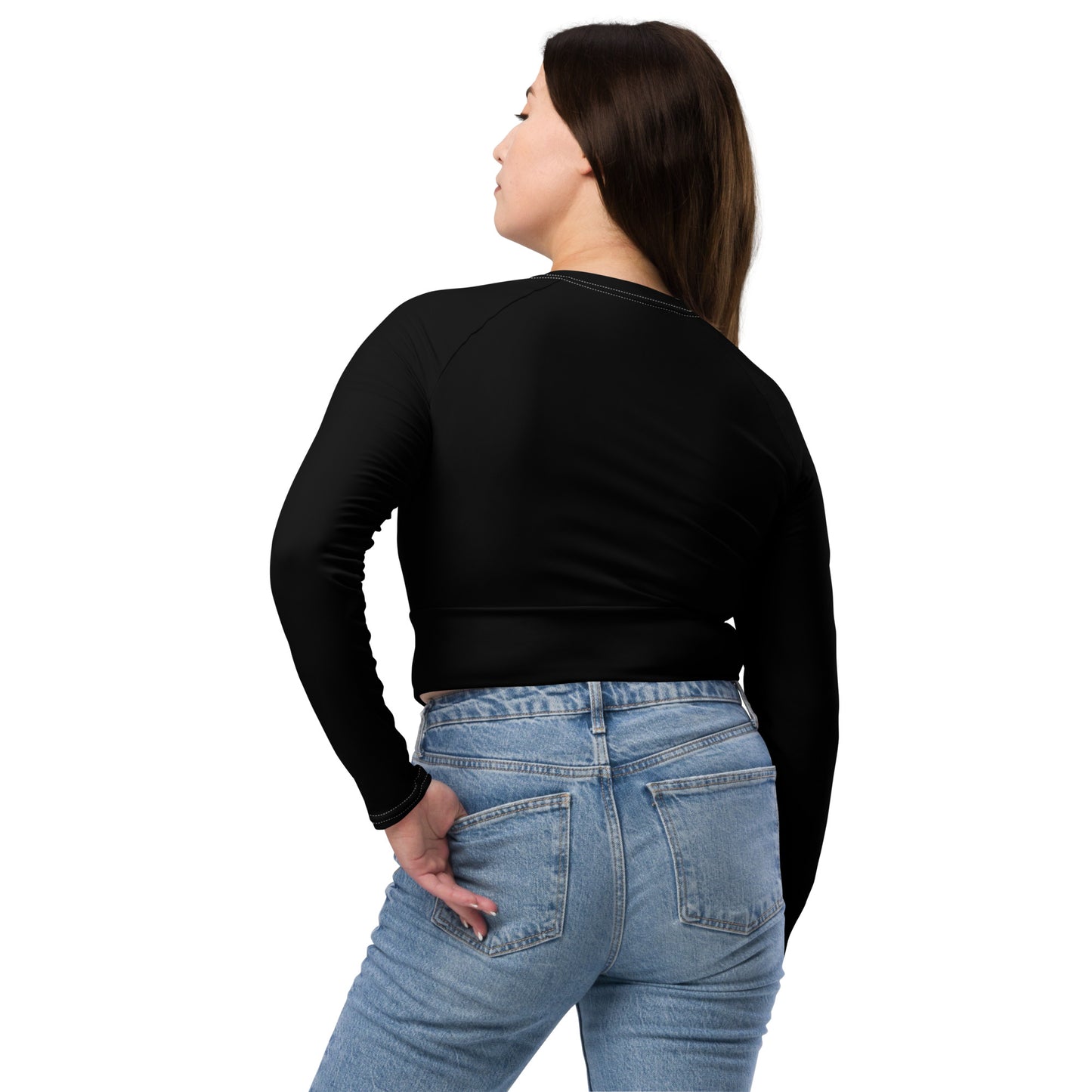 Leo Recycled long-sleeve crop top