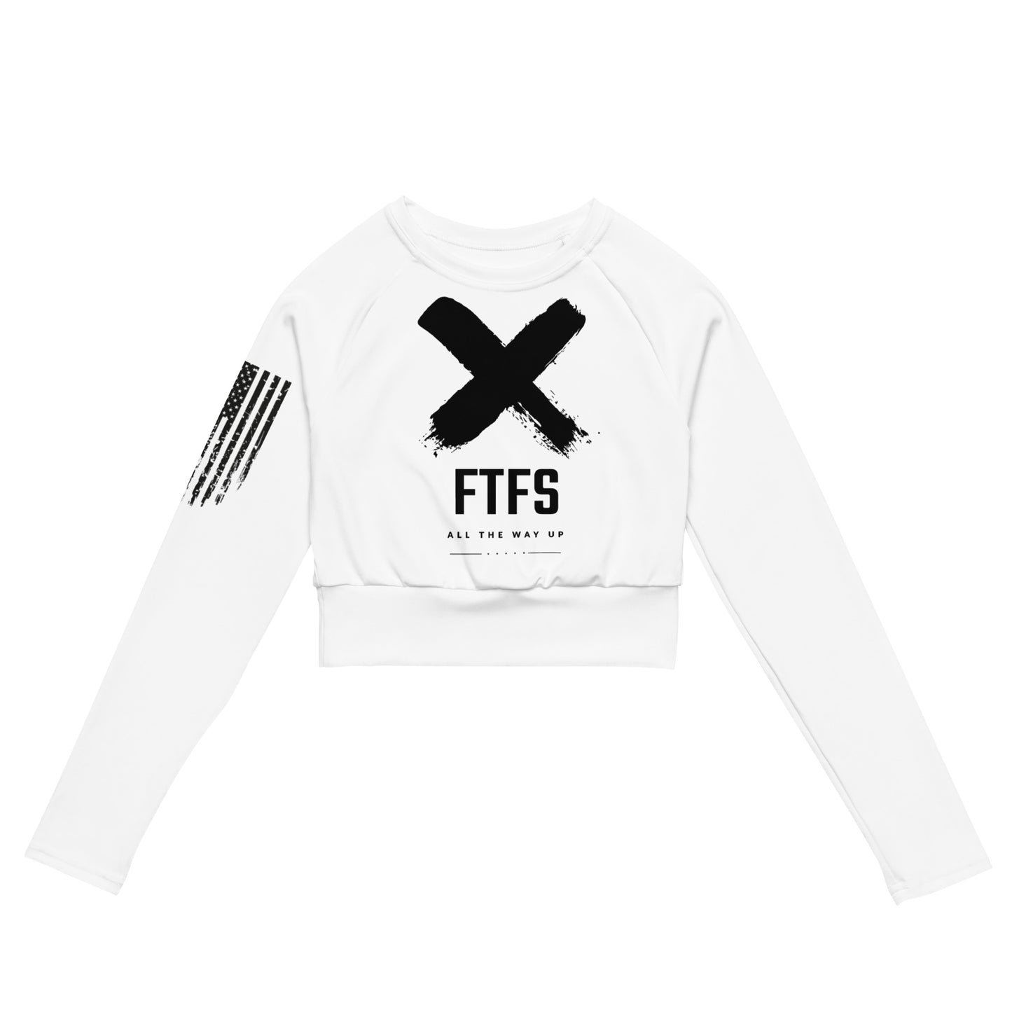 Star Recycled long-sleeve crop top