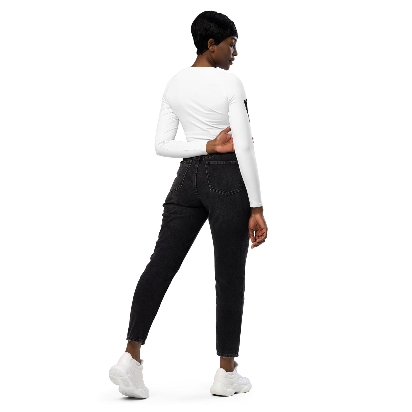 Star Recycled long-sleeve crop top