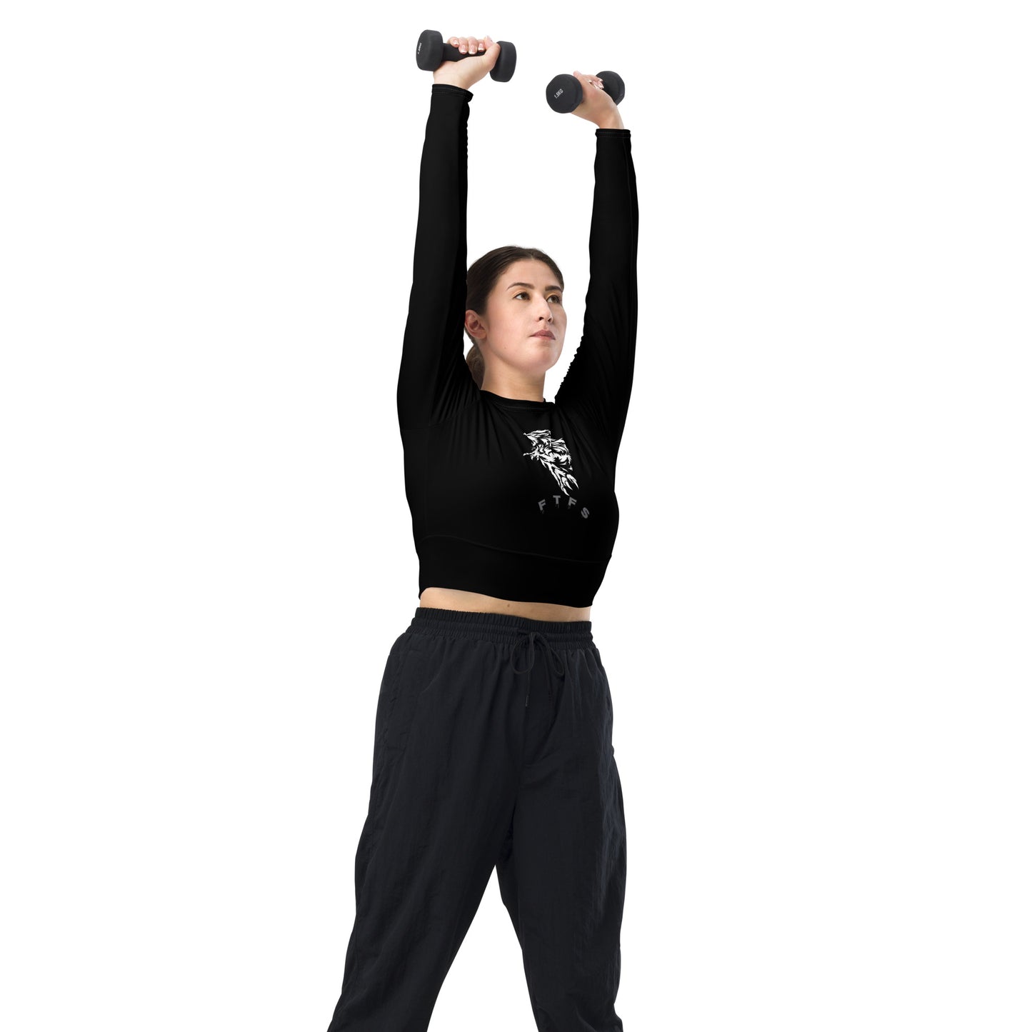 Leo Recycled long-sleeve crop top