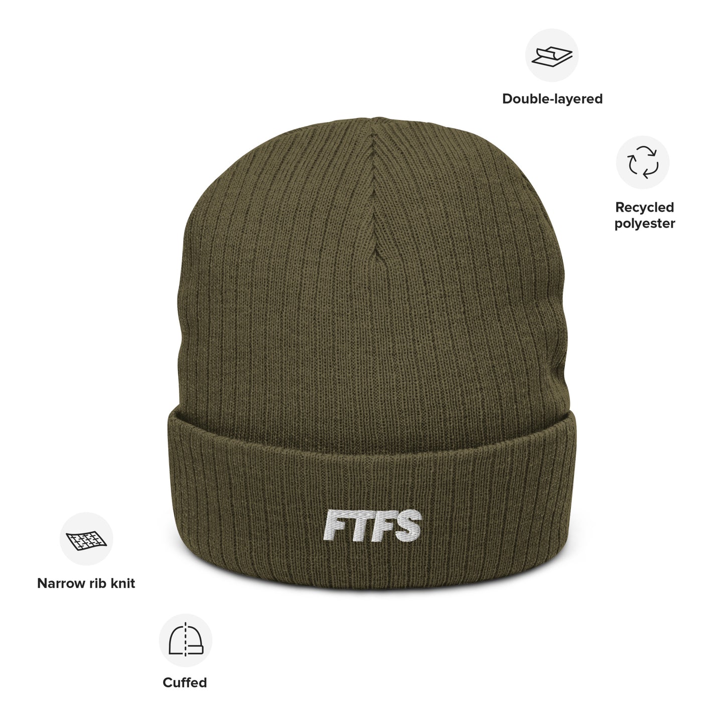 FTFS Ribbed knit beanie