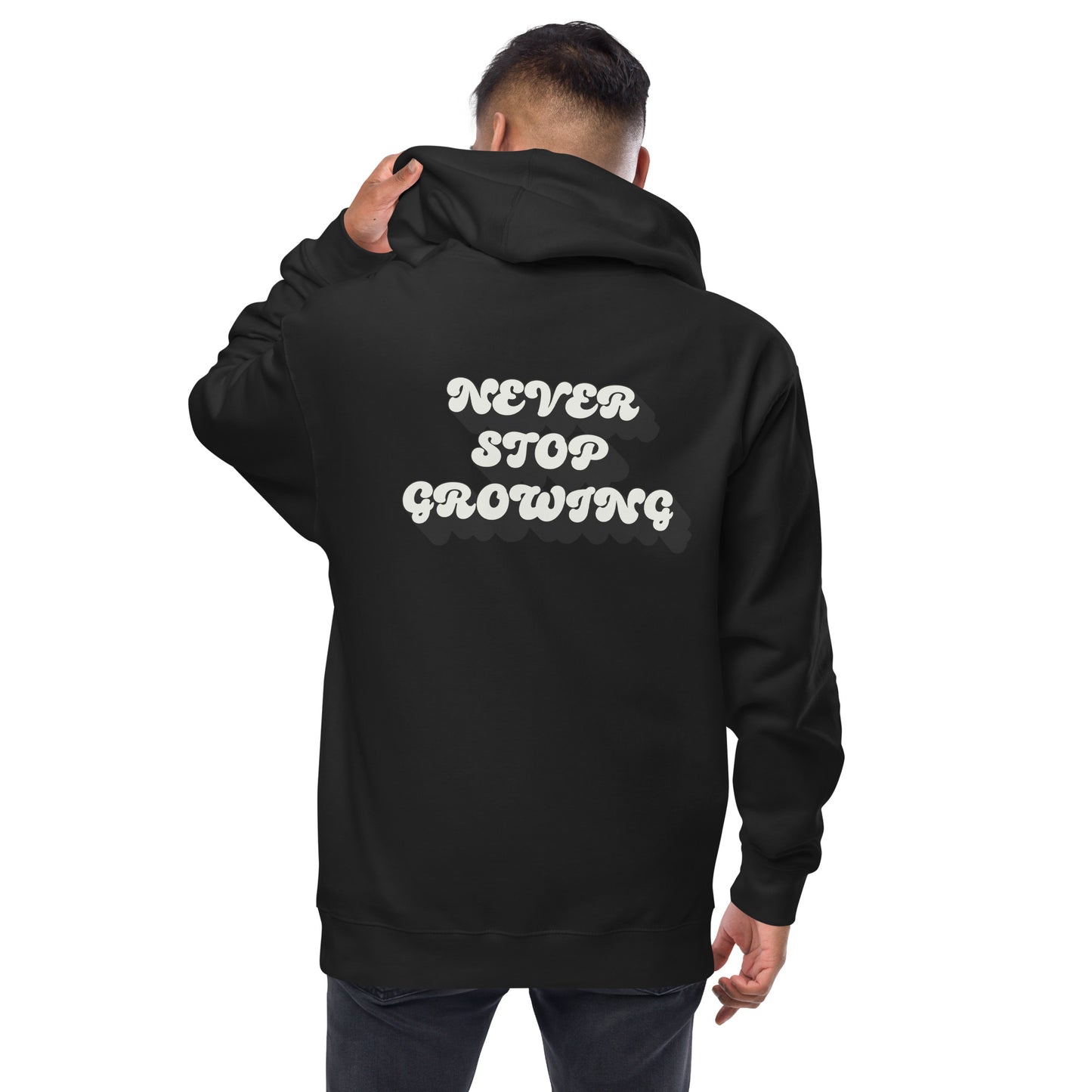 Never Stop Growing Unisex fleece zip up hoodie