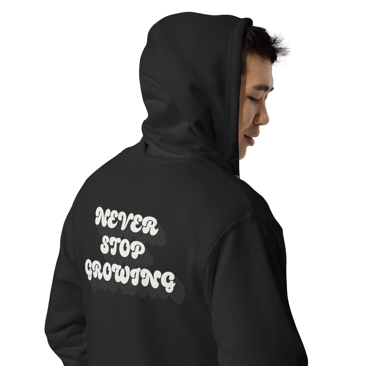 Never Stop Growing Unisex fleece zip up hoodie