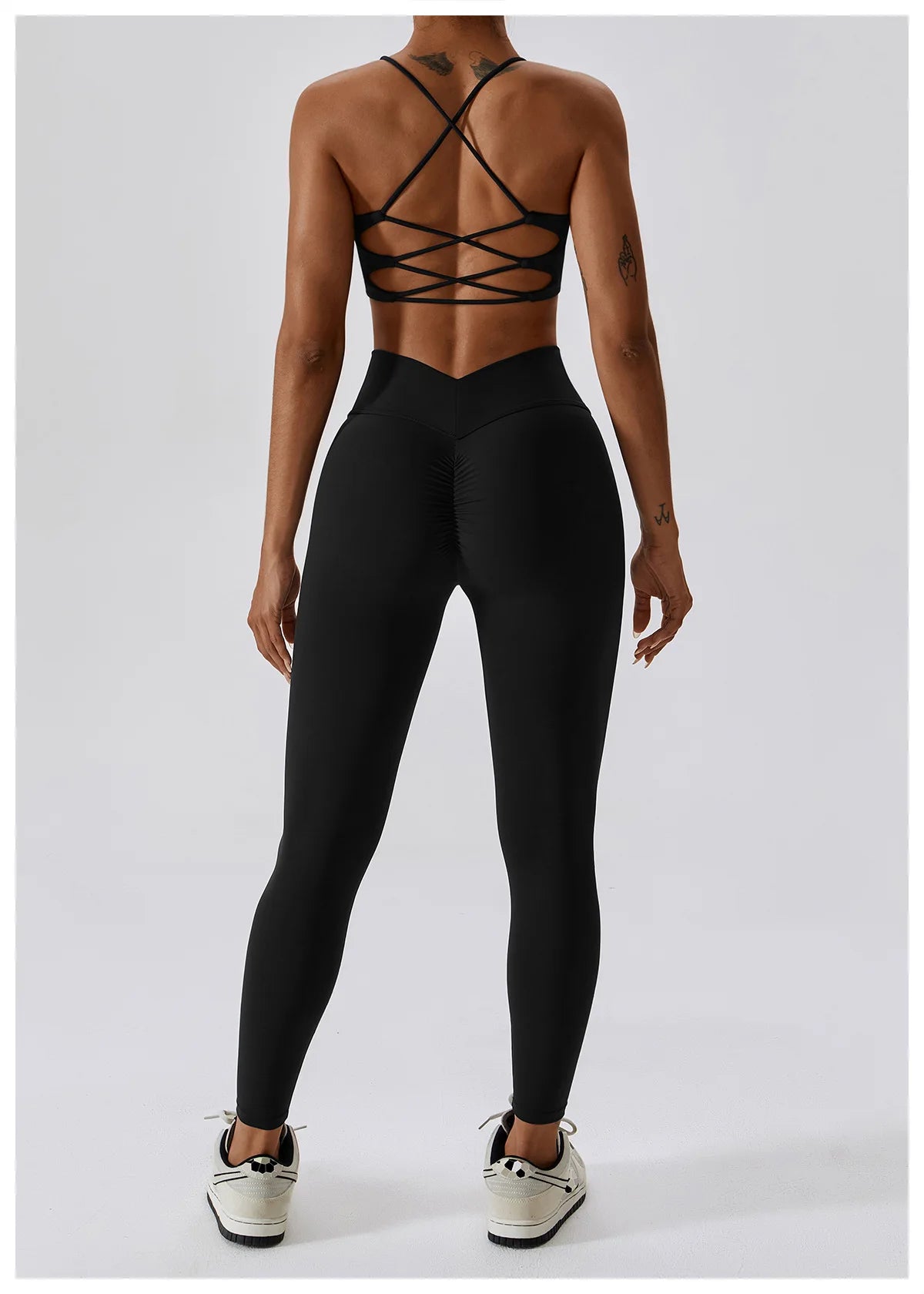 Black Bra and V Waist Legging set
