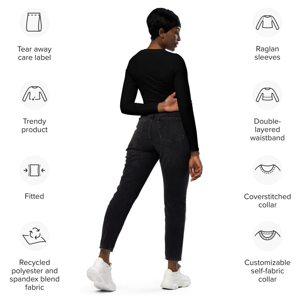 Leo Recycled long-sleeve crop top
