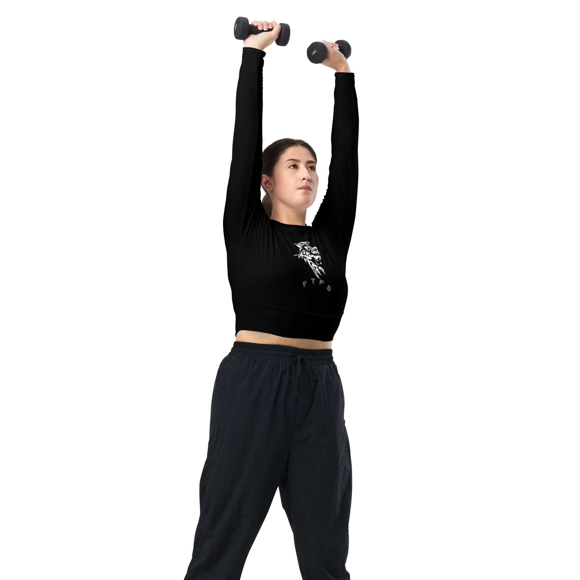 Leo Recycled long-sleeve crop top