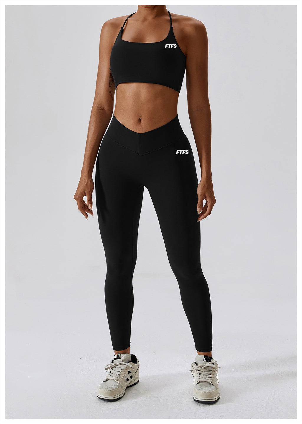Black Bra and V Waist Legging set