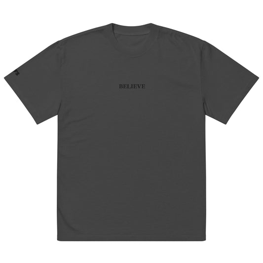 Believe Oversized faded t-shirt