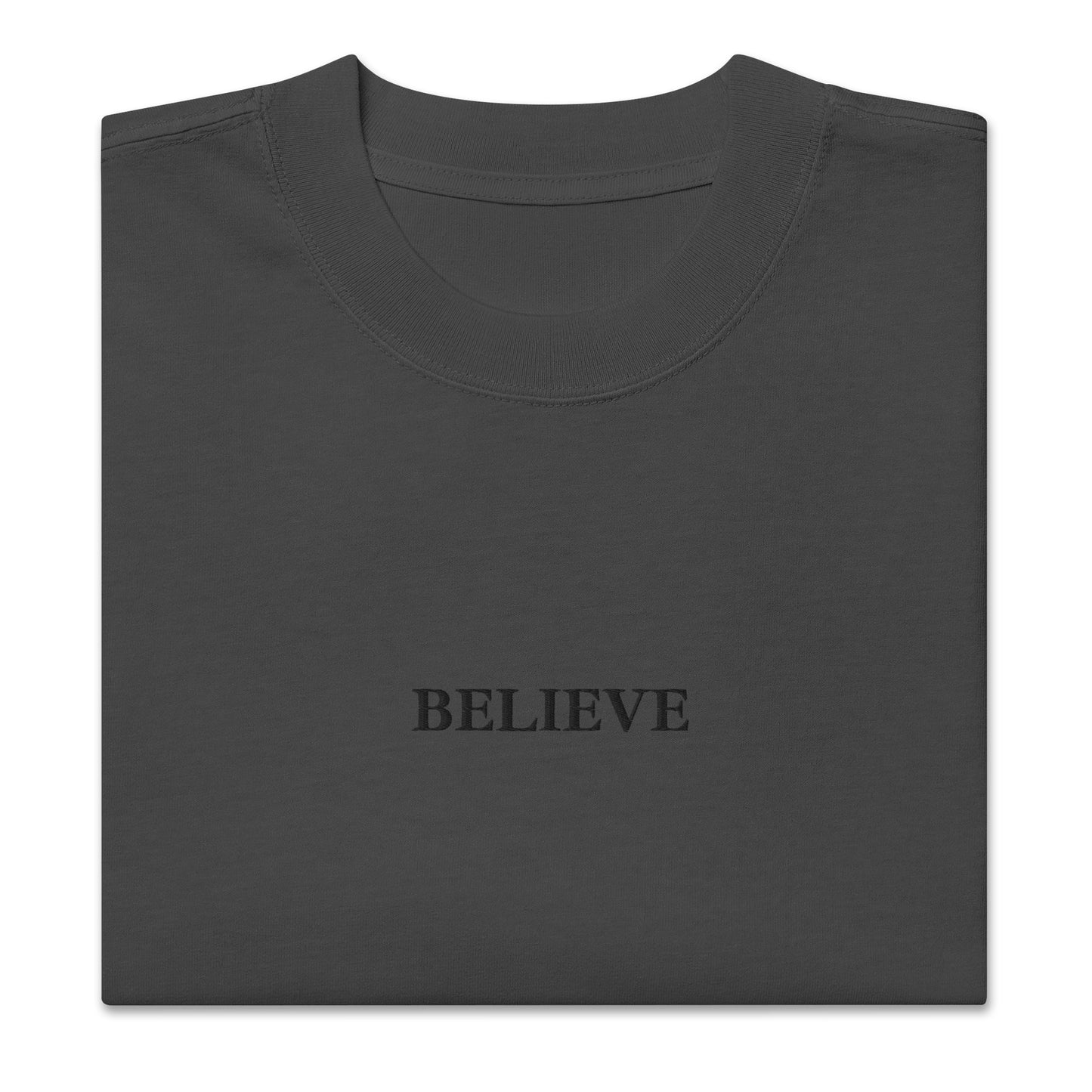 Believe Oversized faded t-shirt